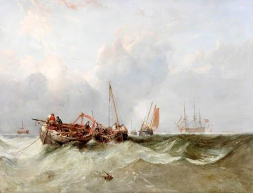 Affiche toile la chasse marée unique pour une décoration murale marine de salon