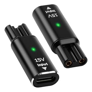 2 Stück USB-C-Adapter 15 V HQ8505 Typ-C für Rasierer Philips Norelco HQ8505, Serie 7000, 5000 und 3000, OneBlade QP6520, QP6530 und QP6510, ohne Kabel