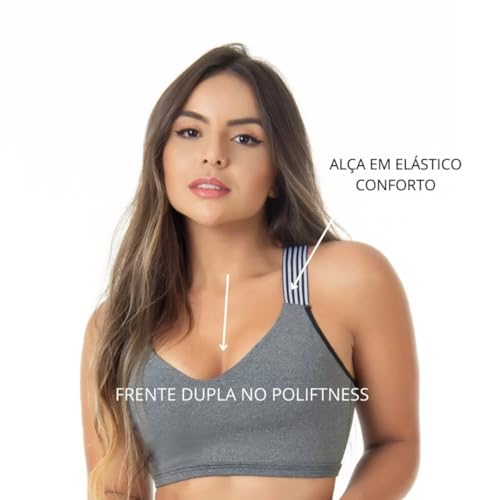 Kit 3 Top Fitness Fashion/Para Academia Frente Dupla (GG)