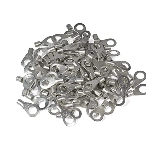 ERKO - ERKO Cosses à anneau pour câbles électriques pour vis M2,5 et une taille de câble de 0,1 ÷ 0,5 mm² 100 pièces Cuivre étamé galvanisé, fabriqués selon la norme DIN 46234