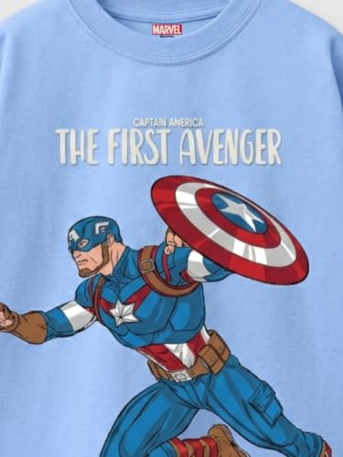 Image of Nap Chief Kids Cotton Official Marvel Avengers Printed T-Shirt for Boys & Girls | Cartoon Character Casual Wear Tee