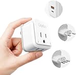 Ceptics Italy, Chile, Rome Travel Plug Adapter Set (Type C, L) - 4 in 1 - 2 Canadian Socket - 1 USB & 1 USB-C (3.1A) - Compact & Powerful (PAK-IT)