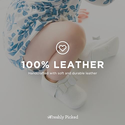 Freshly Picked First Pair Bow Moccasins for Infant Girls - Leather Baby Moccasins - Soft Sole, Barefoot Shoes4