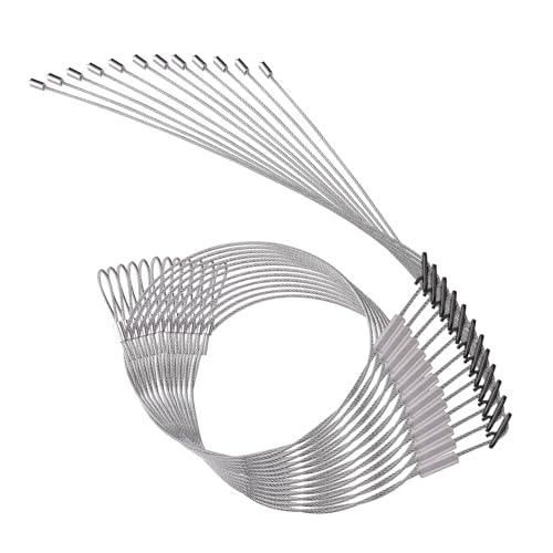 XYgdhqpt 12Pcs Trap Wire (36in Long 1/16 7x7 Cable) Easy to Carry 80 lb Breaking Strength