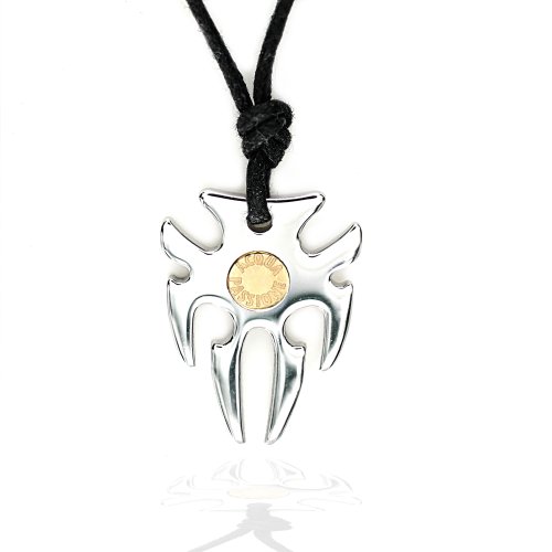 JewelryVolt Stainless Steel Pendant with Tribal Design and IP Gold Plating