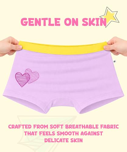 Image of KYDA KIDS Girls Premium Lycra Cotton Printed Panties Soft Waistband Regular Fit Trunks Breathable Daily Innerwear Multicolor Ages 2 to 14 Yr | Pack of 3