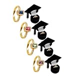 Anel de Formatura Feminino De Moeda Antiga Banhado A Ouro - Wide Com Capelo (Rosa, 18)