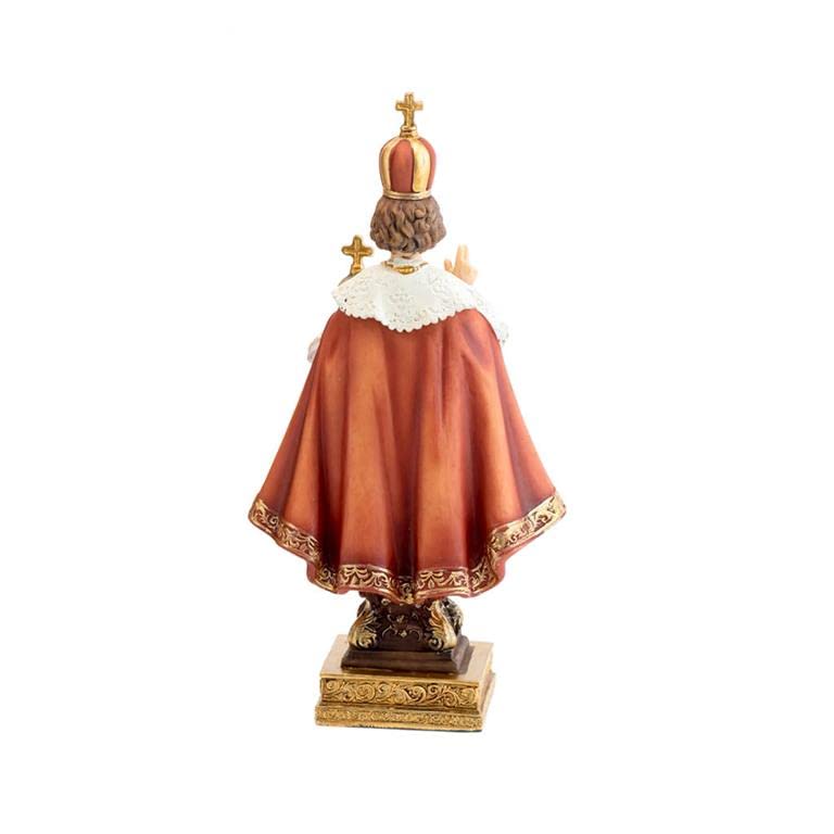 DRW Bambino Gesù di Praga in resina dipinto a mano da 15 cm