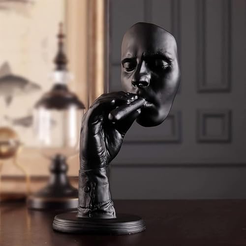 RMJEZTQD Creative Gift, Smoking Thinker Statue, Smoking Cigar Man Statue, Abstract Art Resin Figurine, Modern Creative Home Sculptures Objects Piano Desktop Decor