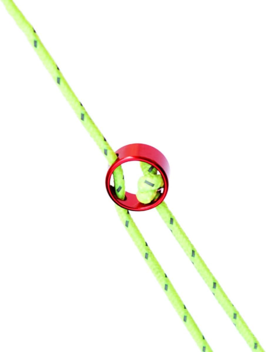 20 Pcs Aluminum Alloy Tent Cord Rings, 3 Hole Rope Fastener