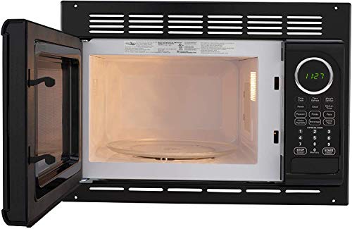 image for Powermax GreyStone RV Microwave | 0.9 Cubic Ft Black Microwave w/Trim 