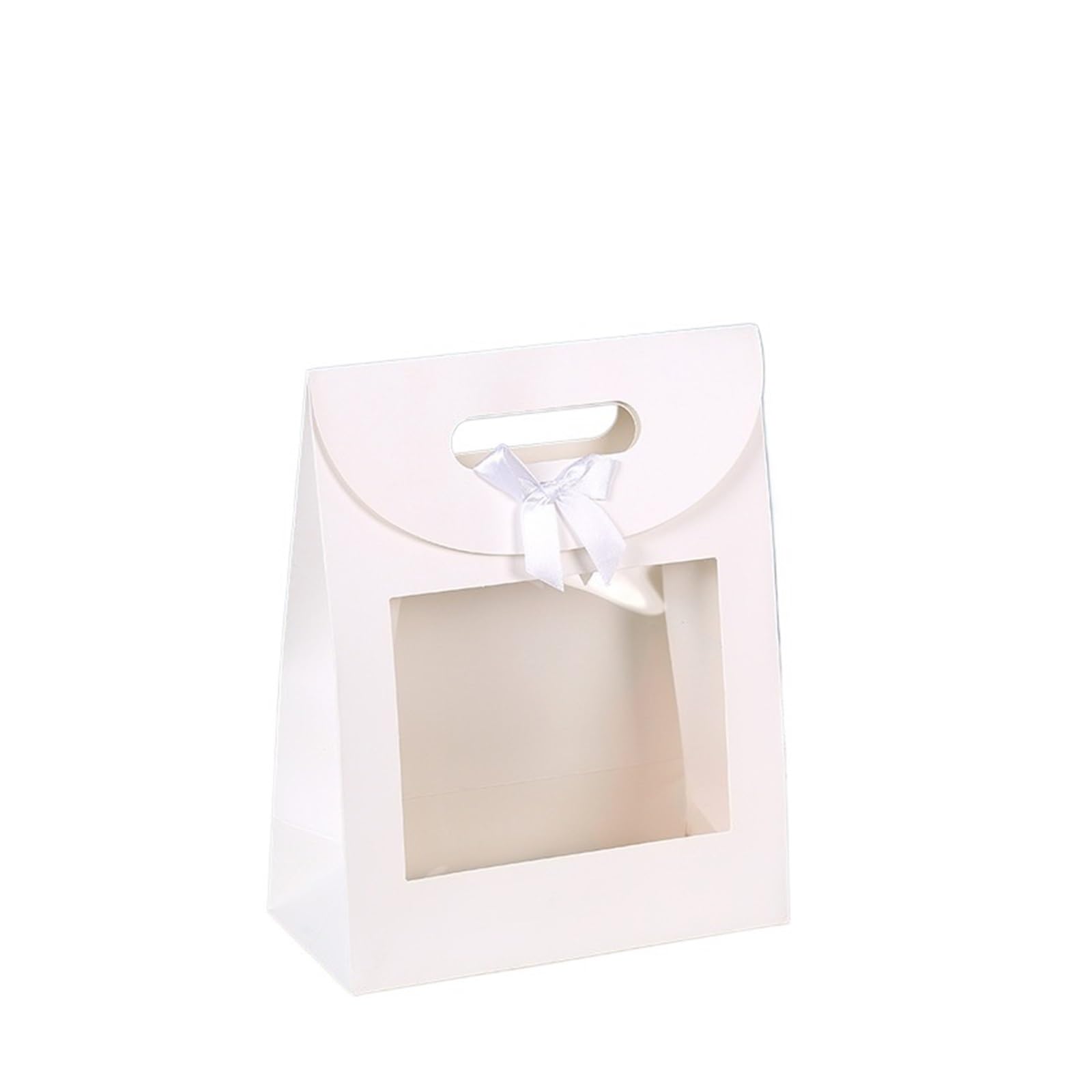 Cajas Para Tartas Caja de papel con ventana for embalaje dulces y pasteles, bolsa for hornear, recuerdo fiesta cumpleaños, 12 Uds para Cumpleaños(White,32x23x11cm)