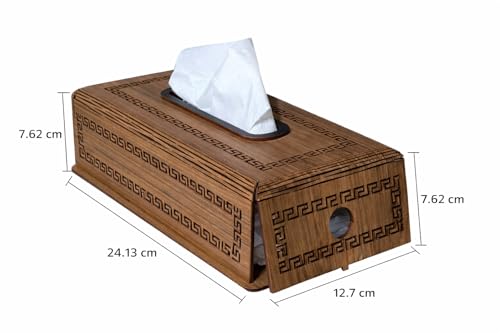 Image of Radio Wooden Tissue Box - Retro Tissue Holder for Home, Office & Car | Creative Wooden Napkin Dispenser | Decorative Tissue Case for Living Room & Bedroom (Brown Car Tissue Holder)