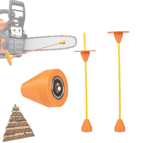 Adjustable Firewood Measuring Tool, Magnetic Chainsaw Attachment for Accurate Firewood Length Marking, Quick & Consistent Wood Cutting Guide, Easy 16-18 Inch Cuts