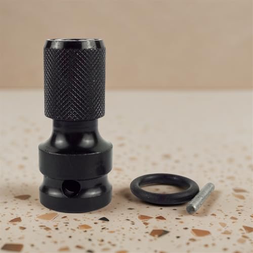 1pc Electric Wrench Drill Chuck Conversion Head - Hex Head 1/2 Turn 1/4 Expansion Bit, Durable Metal Construction with Textured Grip for Secure Workpiece Handling