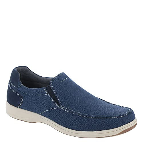 Florsheim Lakeside - Mocasines de lona para hombre, marino, 45 EU
