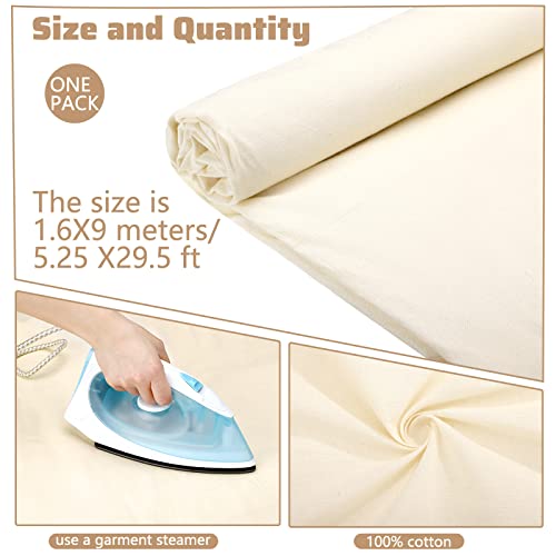 Tegeme TEGEME-FABRIC-289 10 Yards Cotton Muslin Fabric Textile Unbleached Natural Cotton Fabric Bleached Or Unbleached Muslin Cloth 63 Inches Wide Muslin Roll Fabric Backing Material Quilting Sewing Draping Fabric thumb #1