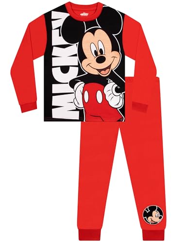Disney Mickey Mouse Pijamas, Pjs Mickey Mouse criança, pijamas compridos para crianças, Mikey Mouse