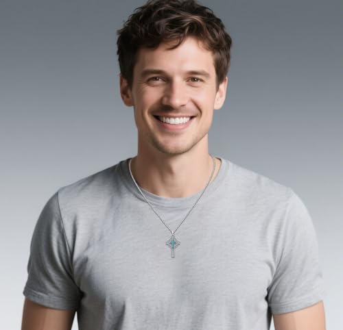 Cross Necklace 925 Sterling Silver Cross Religious Pendant Jewelry Gifts for Women Men4