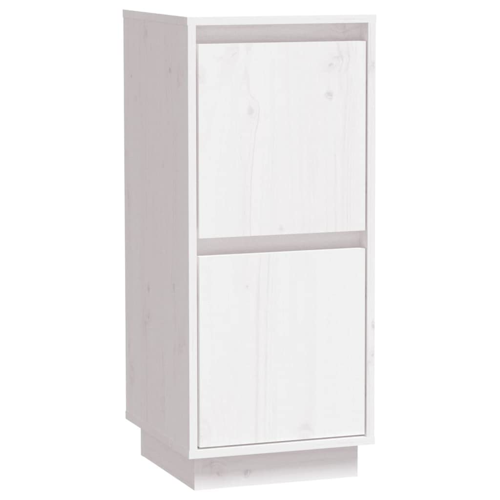 vidaXL 2X Buffets Armoires de Rangement Organisateurs de Maison Meubles de Rangement Armoires de Salon Blanc 31,5x34x75 cm Bois Massif de Pin