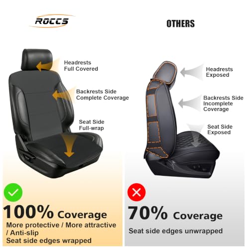 Nappa Leather 5 Seats Seat Cover for Chevy Silverado GMC Sierra 2014-2018 — view 3