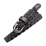 Abteilungsname: Erwachsene. Fashion Damen Armband geflochten Casual PU-Leder schmal Schnalle Candy Gr. 0, Schwarz