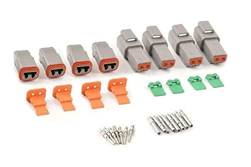 Connecteurs 2 broches Deutsch DT Coolerguys prise étanche automobile kit de 4 pièces