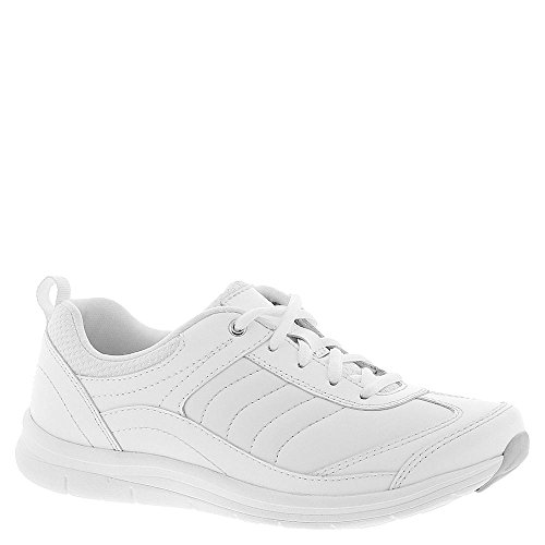 Easy Spirit Women's South Coast Walking Shoe,White/Light Blue Leather,US 8.5 WW2