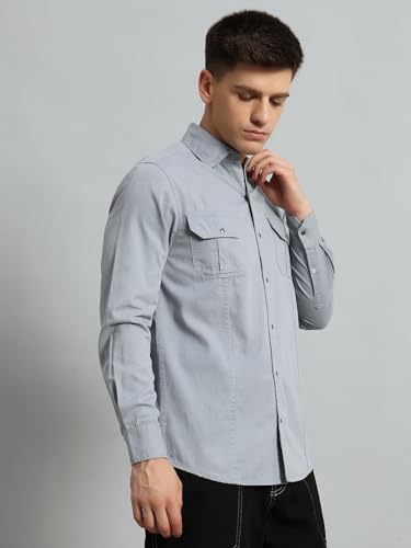 Image of Peppyzone Men's Regular Fit Cargo Shirt