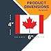 Magnet Me Up Canada Canadian Flag Car Magnet Decal, 4x6 Inches, 2 Pack, Red, White, Waterproof, Heavy Duty Automotive Magnet for Car Truck SUV