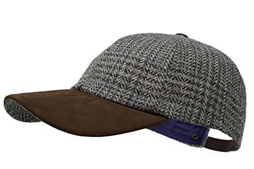 BORGES & SCOTT La Sligo - Gorra de béisbol - 100% Lana - Tweed Irlandés - Visera de Cuero Nobuck -...