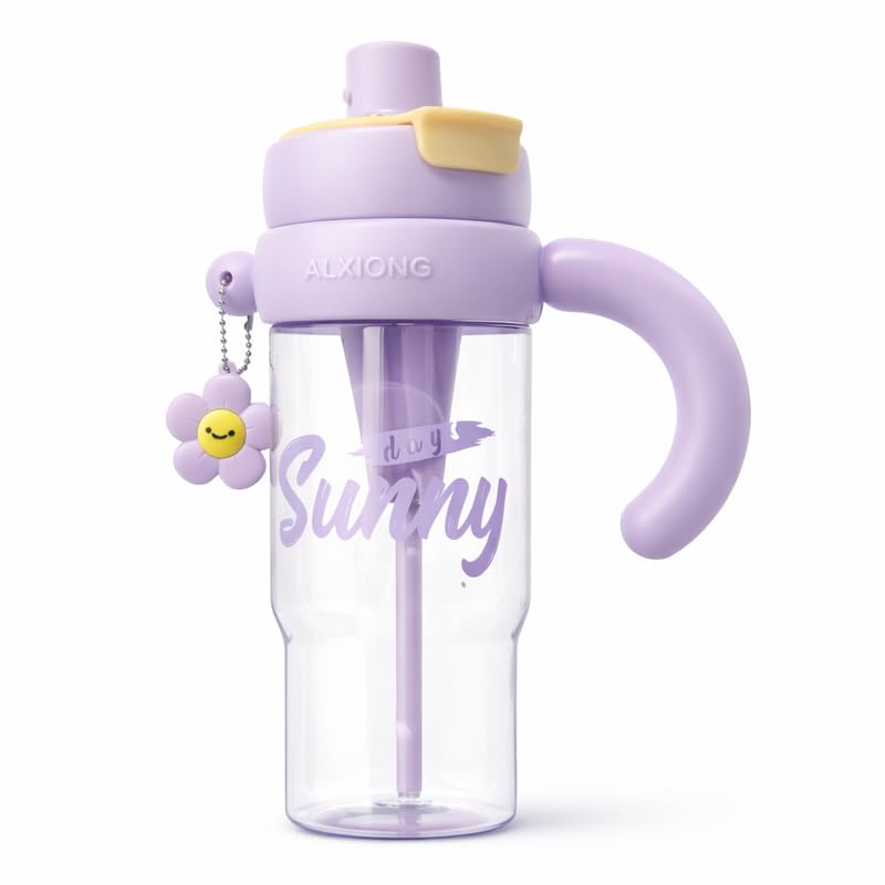 Image of Raawan 1200ml BPA-Free Kids Water Bottle with Anti-Leak Sipper Cap | Lightweight & Stylish Light Purple | Perfect for School Girls & Kids