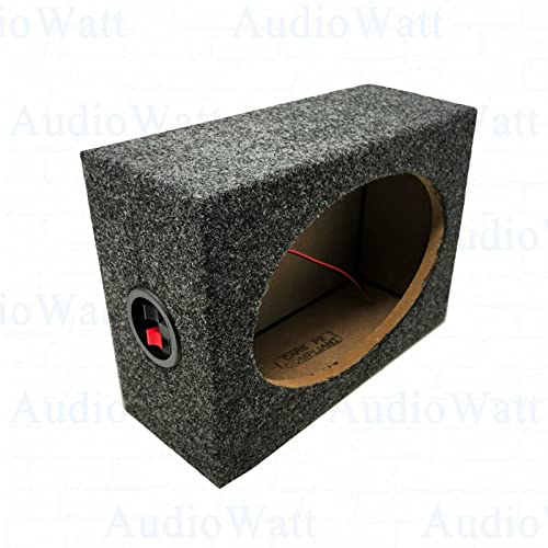 Audiobank AB790 6x9 1000 W 4-Way Car Audio Stereo Coaxial Speakers Pair & Angled Style 6x9 Speaker Boxes Pair