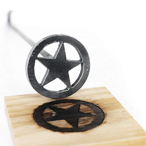 Hierro de Marca Texas para Artesanías y Parrilla 3" Circle Star miniatura 3