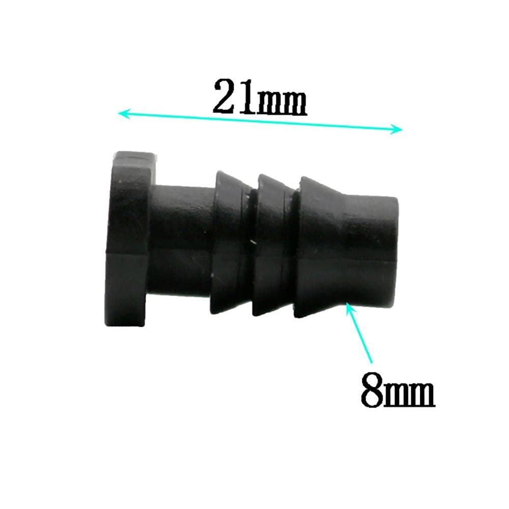 Adaptador de conector de manguera 800 PCS 8mm Manguera de la manguera Tapas de extremo de púas con conector de manguera de jardín Micro Irrigation Tube Fittings Uso de goteo (Diameter : 8mm)