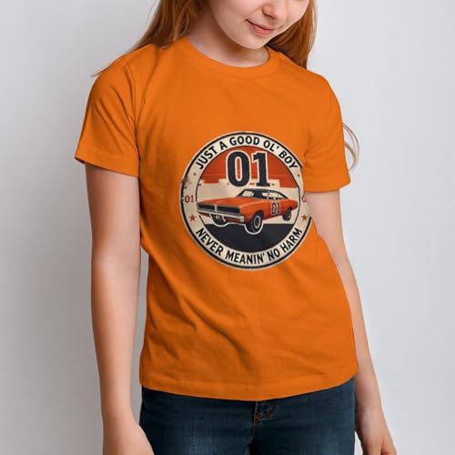 Children's Crew Neck T-Shirt Short Sleeve T Shirts for Hazzard Dukes Tee,Funny Summer T-Shirt2