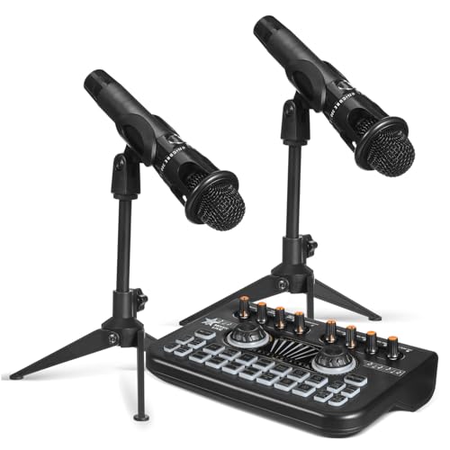 Kit microphone podcast avec carte son audio et équipement DJ complet