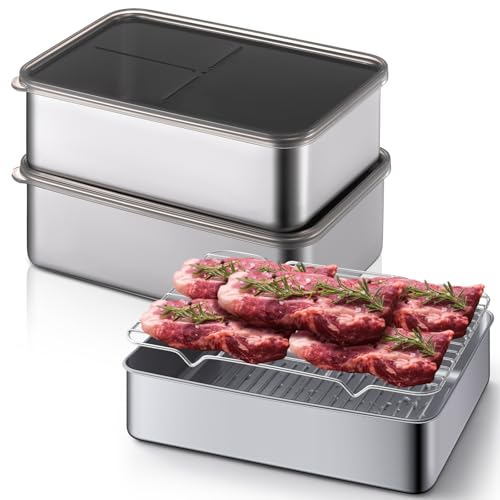 Hushee 3 Set 304 SS Containers for Fridge