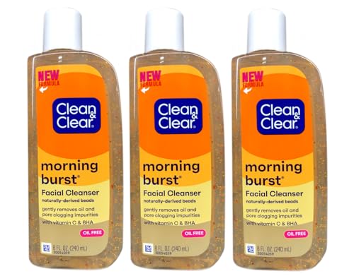 Clean & Clear Morning Burst Oil-Free Facial Cleanser with Brightening Vitamin C, Ginseng, and Gentle Daily Brightening Face Wash for All Skin Types, Hypoallergenic, 8 fl. oz - 3 Pack image 4
