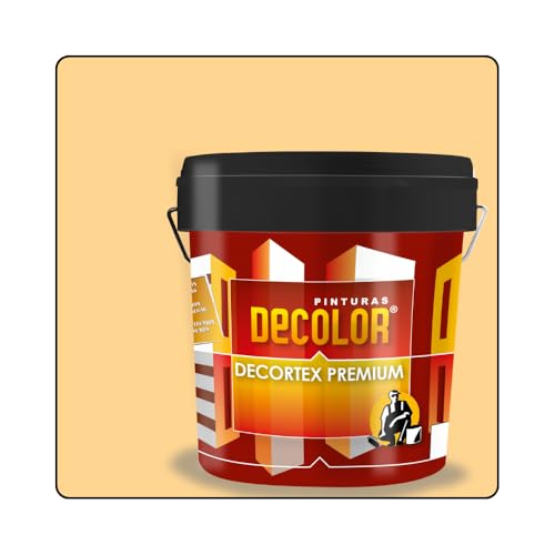 PINTURAS DECOLOR DECORTEX LISO PREMIUM - Pintura revestimiento impermeabilizante para fachadas. (4 litros). AVELLANA