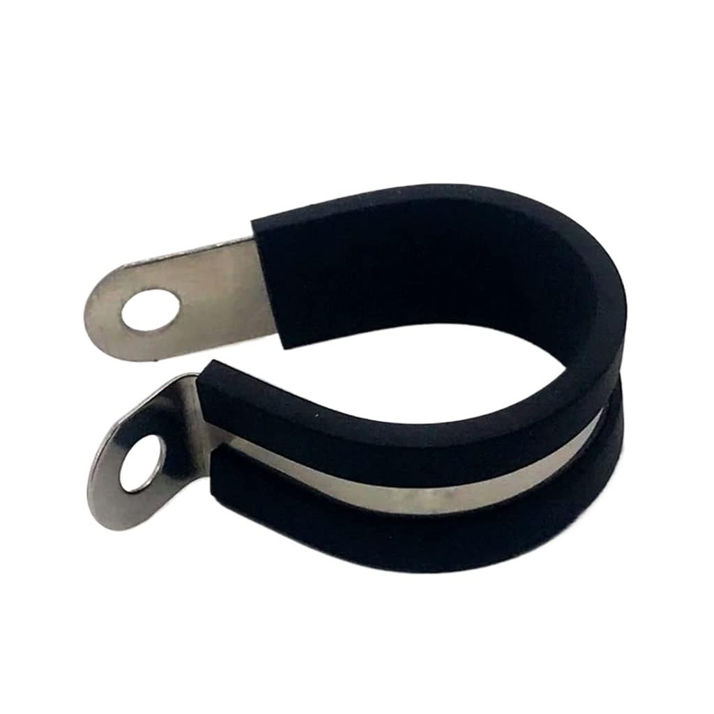 Clips Duct Clamps Pack of 5 304 Stainless Steel Rubber Lined P Clips Adjustable Hose Pipe Clamp 6-55mm(32mm)
