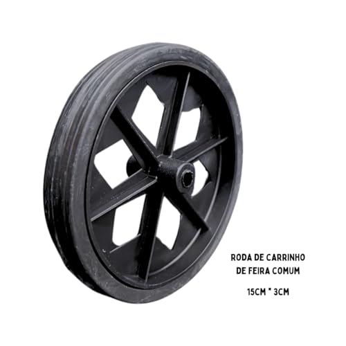 Kit 20 Rodas para Carrinhos de Feira Comum Rodinhas Multifuncional 5/16