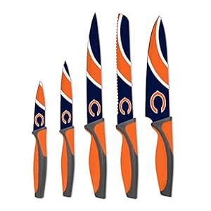 The Sports Vault NFL Chicago Bears Kitchen Knives, 5-Piece Set