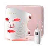 MICEYLIVE Red Light Mask for Face - 460-850nm Near-Infrared Led Light Face Mask, 2000mAh Remote Control, Timing Function, Red Light Lamp for at Home and Travel