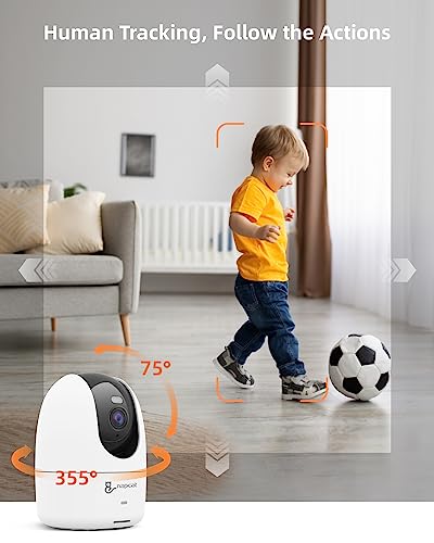 Napcat 4Mp Indoor Security Camera, Pan Tilt Cameras For Home Security, No Subscription Plug-In Wifi Baby Monitor Pet Camera, Auto Tracking, Human/Sound Detect, 2-Way Talk, Color Night Vision #TOP2
