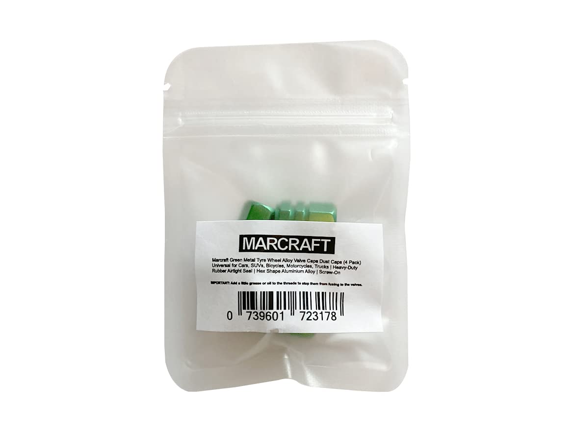 Marcraft Rainbow Grenade Tire Valve Caps - 4 Pack Aluminum Dust Caps For Cars, Bikes, SUVs, Motorcycles 3 thumbnail image