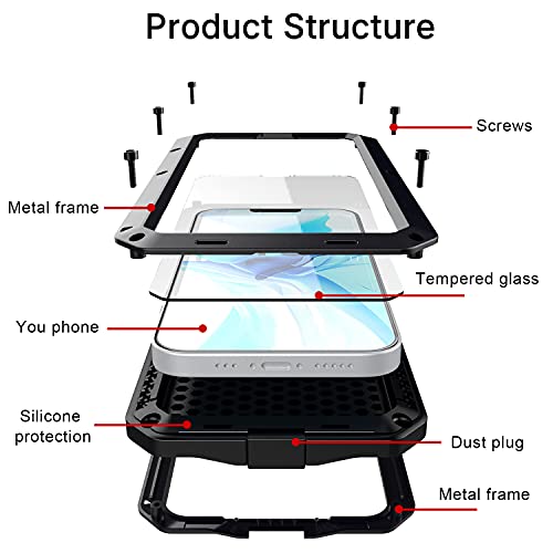 Coque iPhone 13 Mini durable armure de protection robuste en métal