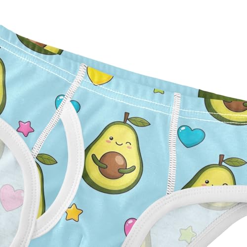 CHIFIGNO Boys' Briefs Cute Cartoon Avocado Blue Toddler Boys Underwear Soft Cotton Briefs Underwear4