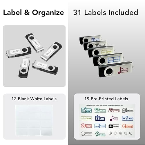 image for Enfain 16GB USB 2.0 Flash Drive 10 Pack | Swivel Thumb Drives with 31 