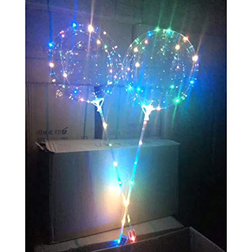 FRCOLOR Polegadas LED Balões 18 de Festa Balões Brilhantes Transparentes Decorativos Iluminado Balõe